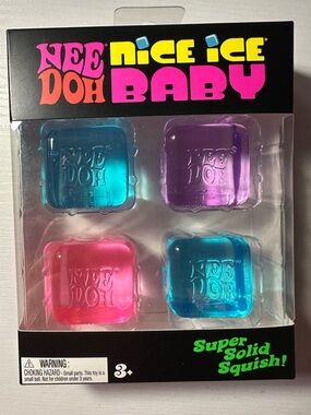 NeeDoh Nice Ice Baby Cubes Four Pack Squishy - multiple colors